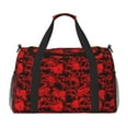 thumbnail image 1 of Fotbe Red Skulls 3 Bolsa de Viaje con Estampado, Bolsa de Fin de Semana para Mujer con Compartimento para Zapatos, Bolsa de Gimnasio con Bolsillo Húmedo, 1 of 7