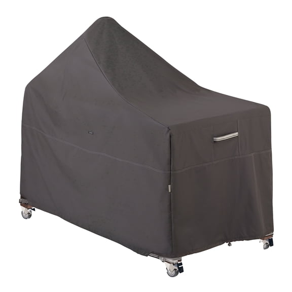 Classic Accessories Ravenna® Kamado Ceramic Grill Cover with Offset Table Cover - Water Resistant BBQ Cover, 60-Inch L, Espresso