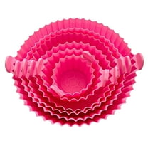 MOQIN Air Fryer Basket, 6 Pack Air Fryer Silicone Liners Basket Round, Air Fryer Silicone Pot Bowl, Reusable Baking Tray Cooking Oven Accessories