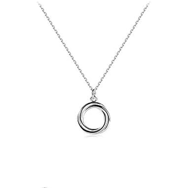 Collar con Colgante de Anillo Simple, Cadena de clavícula geométrica Salvaje, Tendencia Juvenil