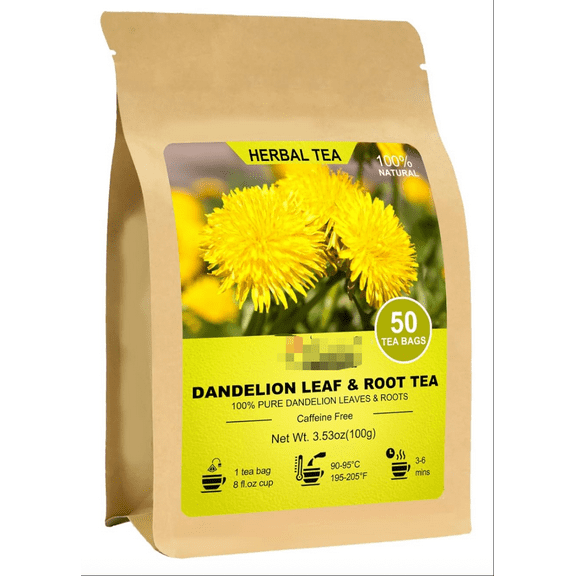 Dandelion Leaf & Root Tea - 50 Tea Bags | Full-Spectrum Herbal Detox & Wellness