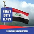 thumbnail image 4 of Super Tough Iraq 3x5ft Nylon Flag with Indoor Pole Hem and Fringe | Durable Heavyweight Nylon | Strong Canvas Heading & Brass Grommets | Perfect for Indoor & Outdoor Display | Made in USA, 4 of 7