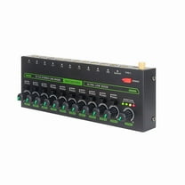 Professional Audio Mixer 10 Channel Stereo Mixer with Light US Plug