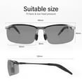 thumbnail image 6 of Bloomoak Photochromic Driving Glasses, Polarized Sunglasses for Day Driving Fishing Golfing, 6 of 7