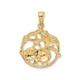 thumbnail image 3 of 14K Gold Shell Cluster In Circle Charm, 3 of 4