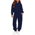 thumbnail image 5 of Maean Girl 2 Piece Outfits Sets Long Sleeve Sweatshirt Jackets Matching Set Sweatpants with Pockets, 5 of 6