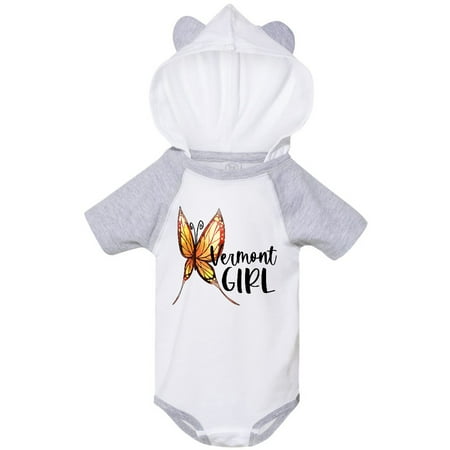 

Inktastic Vermont Girl- Butterfly Gift Baby Girl Bodysuit