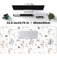 thumbnail image 6 of armdgodx White Flowers & Grass Mouse Pad, White, 6 of 6