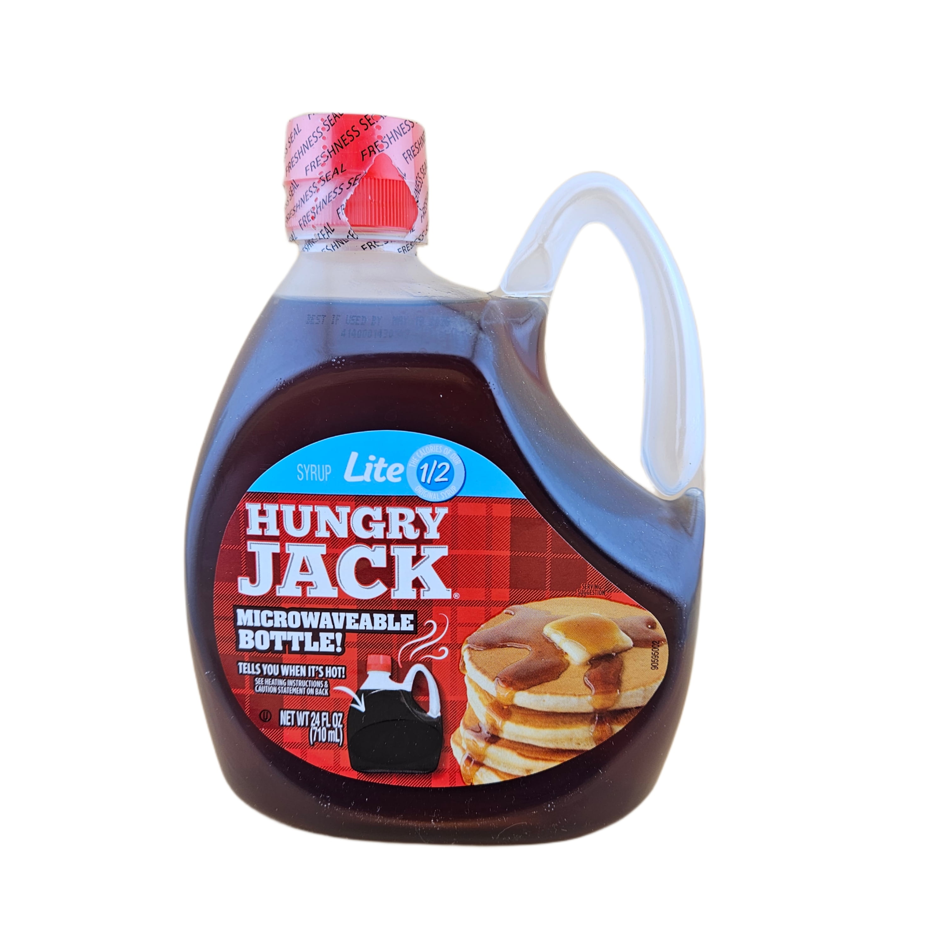 Hungry Jack Syrup Lite 24 oz (2 pack) and 8in Silicone Spatula (Color Varies)