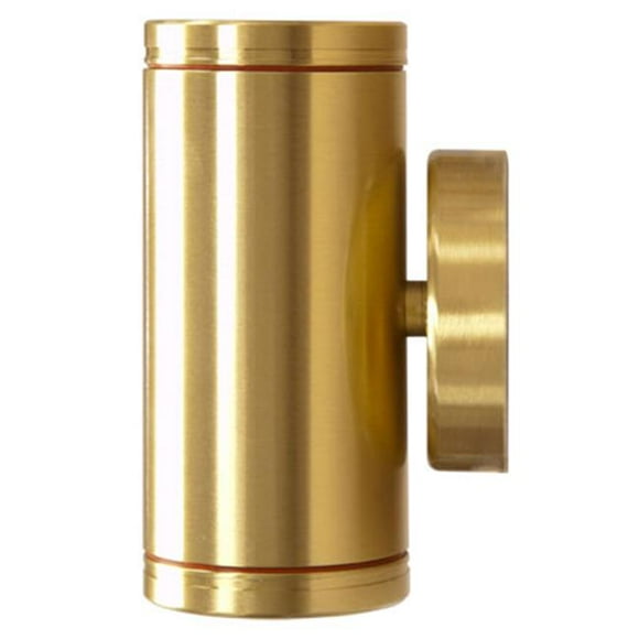 Dabmar Lighting LV65-BS Brass Surface Mount Up-Down Brick, Step, Wall & Deck Light, Brass - 5.38 x 3.02 x 3.35 in.