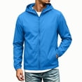 thumbnail image 6 of Men's Jackets Hooded Zip Up Casual Lightweight Windbreaker Jacket with Pockets Spring Fall Fashion Clothes, 6 of 9