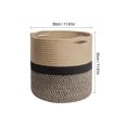 thumbnail image 2 of Woven Plant Basket Cotton Rope Flowerpot Holder Storage Organizer, 2 of 5