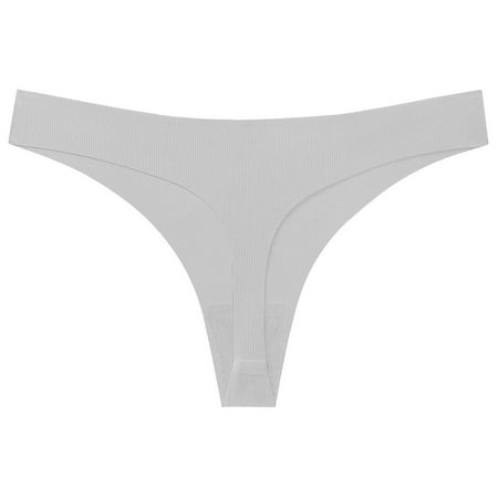 Dasayo Women Panties Seamless Yellow Thong G-String Solid Cheeky Low Waist Panty Hipster Underwear Girls S