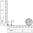 thumbnail image 6 of Gem Stone King 925 Silver and 10K Yellow Gold Purple Amethyst and White Lab Grown Diamond Dangle Earrings for Women | 0.55 Cttw | Gemstone February Birthstone | Heart Shape 4MM, 6 of 6