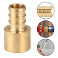 thumbnail image 4 of For Pex-B Female Sweat Adapter,Brass Fitting Adapters,Barb Pipe Plumbing Fitting, 4 of 7