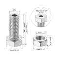 thumbnail image 2 of Unique Bargains M10x25mm Hexagon Fasteners Hollow Screw Bolts with Nuts 5 Pack, 2 of 5