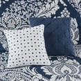 thumbnail image 6 of Adela 6PC Cotton Sateen Ogee Printed Coverlet Bedding Set, 6 of 9