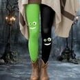 thumbnail image 4 of YDFCWXW Women's High Waisted Halloween Soft Stretchy Funny Seasonal Printed Leggings Tummy Control Yoga Pant (Green, XL), 4 of 6