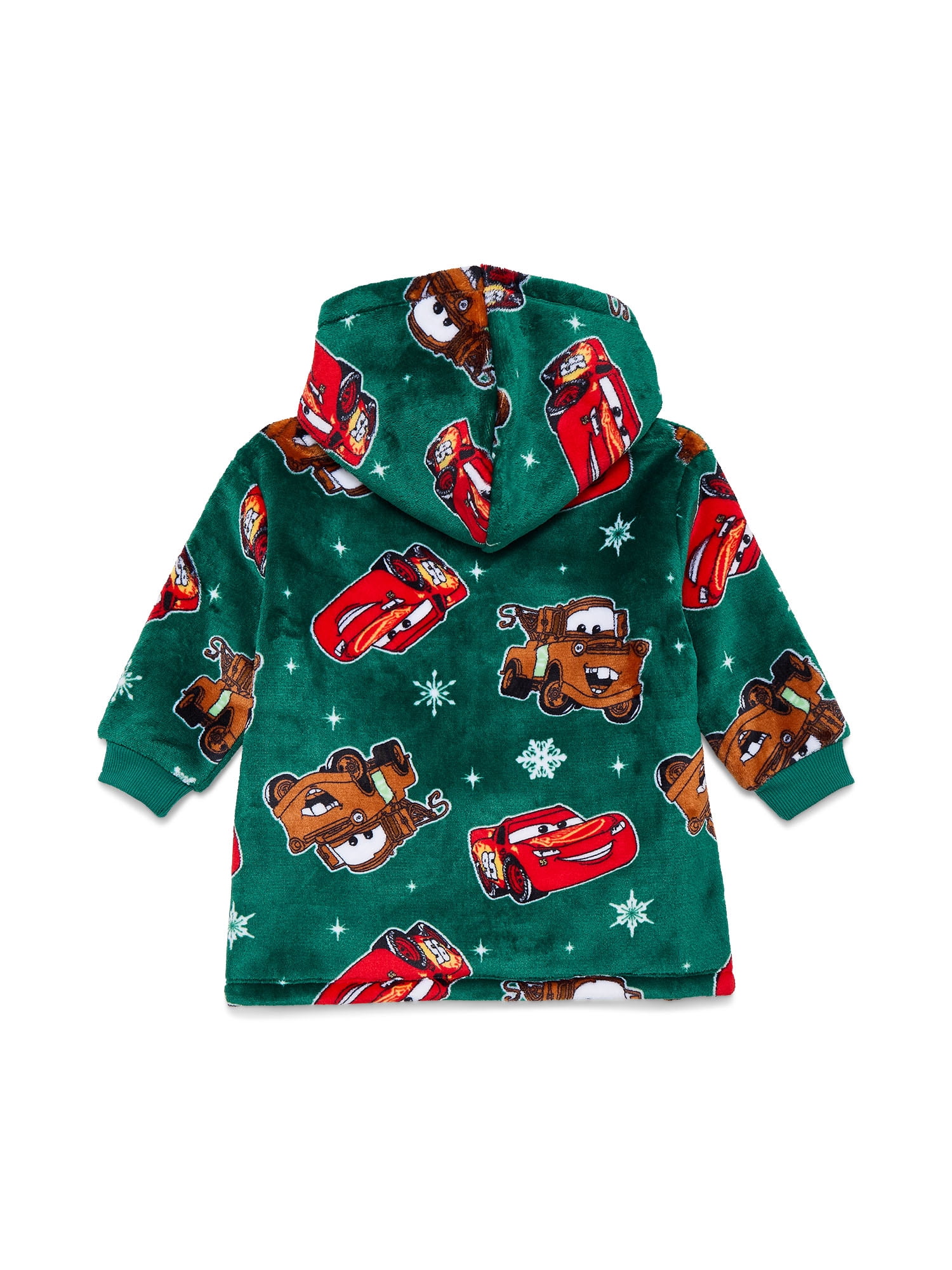 Disney Pixar Cars Toddler Boys Cozy Hoodie with Faux Shearling Lining, Sizes 12M-5T