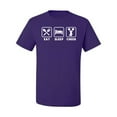 thumbnail image 2 of Cheerleading Eat Sleep Cheer Girl Sports Men's Graphic T-Shirt, Purple, Small, 2 of 3