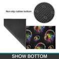 thumbnail image 5 of Colorful Headphone Black Pattern Anti Fatigue Kitchen Rugs Set Of 2, Non Slip Washable Decorative Floor Mats for Kitchen Sink Laundry, 17"x30" and 17"x47", 5 of 5