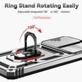 thumbnail image 3 of Estuche GANGXUN para Xiaomi Redmi Note 12 5G, soporte giratorio 360°, estilo mecánico y magnético, 3 of 5