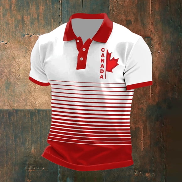 Adult Men's Polo Shirt Short Sleeve Button Tee Shirt Slim Fit White Men Summer Outfits