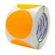 thumbnail image 1 of SZTXJ 2 inch round label, fluorescent orange, permanent color coded dot stickers, 500 labels per roll, 1 of 5