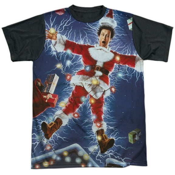 Christmas Vacation - Electrified - Short Sleeve Black Back Shirt - Medium