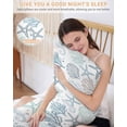 thumbnail image 5 of Aqua Teal Coastal Pillow Cases Body Size, Smooth Satin Pillowcase for Hair and Skin, Summer Beach Starfish Coral Nautical Decorative Cooling Bed Pillow Covers with Zipper, 20x54 Inches, 5 of 5