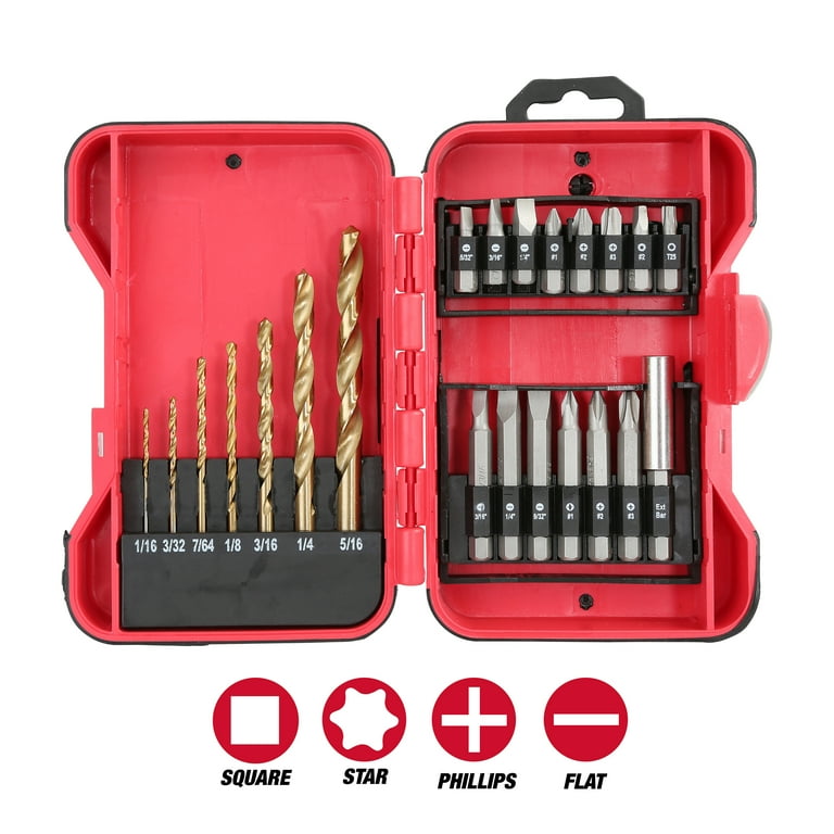 ‎dill☻︎dp.martです Hyper Tough Drill and Drive Bit Set, 22-Piece - Walmart.com