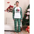 thumbnail image 3 of Hirigin Christmas Matching Pajamas Christmas Tree Print Long Sleeve Shirt and Elastic Plaid Pants Set Loungewear Soft Sleepwear, 3 of 8