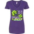 thumbnail image 2 of Inktastic Are You Ready to Shamrock? Fun St. Patrick's Day Women's V-Neck T-Shirt, 2 of 4