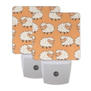 Sheep Pattern LED Night Light with Smart Sensor Plug Into Wall Dusk to Dawn 2 packs