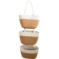 thumbnail image 1 of Storage Basket,Versatile Cotton Hanging Storage Basket Convenient 3 Layer Cotton Rope for Kitchen Bathroom Study Room, 1 of 7