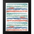 thumbnail image 2 of Pinto, Patricia 12x14 Black Modern Framed Museum Art Print Titled - Fashion Watercolor Stripes, 2 of 5