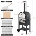 YTBW Outdoor Pizza Oven Wood Fire Pizza Maker Grill With Pizza Stone