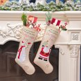 thumbnail image 2 of kurtrusly Christmas Pendant Snowman Embroidery Socks Linen Candy Gift Large Capacity Xmas Tree Good Stitching Sack New Year Home Decor Snowman, 2 of 8