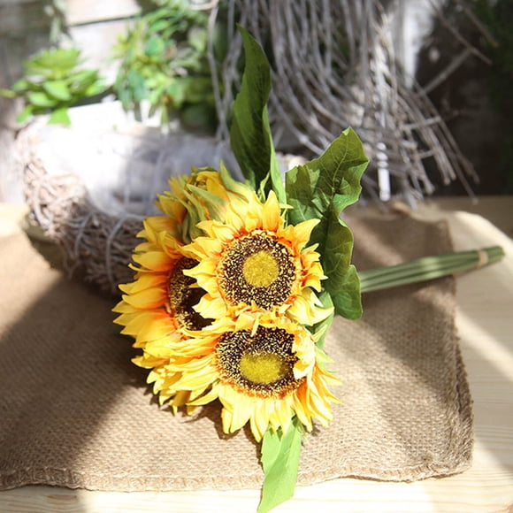 Artificial Sunflower Bridal Bouquet Silk Flower artificial flowers bulk Wedding Bouquets Wedding Home D茅cor