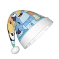 thumbnail image 2 of Lsque Bluey Print Santa Hat Christmas Hat Funny Christmas Hat Christmas Knitted Beanie Hat For Kids, 2 of 6