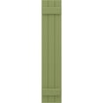 thumbnail image 5 of Ekena Millwork 10 1/2"W x 67"H Americraft Three Board (2 Batten) Exterior Real Wood Joined Board-n-Batten Shutters (Per Pair), Moss Green, 5 of 10