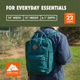 thumbnail image 3 of Ozark Trail 22L Adult/Teen Polyester Asheville Dual-Carry Backpack, Teal, 3 of 15