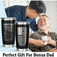 thumbnail image 2 of Bonus Dad Gifts--20oz Tumbler With Straw And Lid--Birthday,Christmas,Thanksgiving,Father''s Day Gifts For Bonus Dad From Daughter,Son--Stepdad Gifts From Stepdaughter,Stepson--Bonus Dad Mug Coffee Cup, 2 of 5