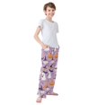 thumbnail image 3 of FORMRS Boys Pajama Pants with Pockets Size 6-8Y Kids Lounge Sleep Bottoms, Purple Cute Halloween, 3 of 8