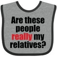 thumbnail image 3 of Inktastic Really My Relatives? Boys or Girls Baby Bib, 3 of 4