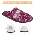 thumbnail image 3 of Fotbe Festive Flamingos Pantuflas Peludas para Mujer con Estampado, Zapatillas de Peluche, Zapatos de Invierno para Casa, Uso Interior y Exterior-Medium, 3 of 8
