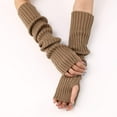 thumbnail image 6 of Kukuzhu Vintage Arm Sleeves for Women Rib Knit Arm Warmers Y2K Accessories Emo Warm Goth Fingerless Gloves, 6 of 6