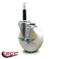 thumbnail image 2 of 5 Inch Nylon Swivel 3/4 Inch Expanding Stem Caster with Brake SCC, 2 of 2