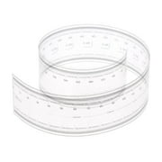 Uxcell Film Flexible Ruler 40cm 0.1mm Scale with R Angle & Width Lines PET Plastic Folding Straight Ruler