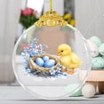 thumbnail image 4 of AZXY Easter Ornaments for Tree, 2D Flat Glass Miniature Easter Hanging Decorations, Assorted Spring Animal & Egg Ornaments for Small Tree, Easter Party & Home Indoor Outdoor Decor, 4 of 5